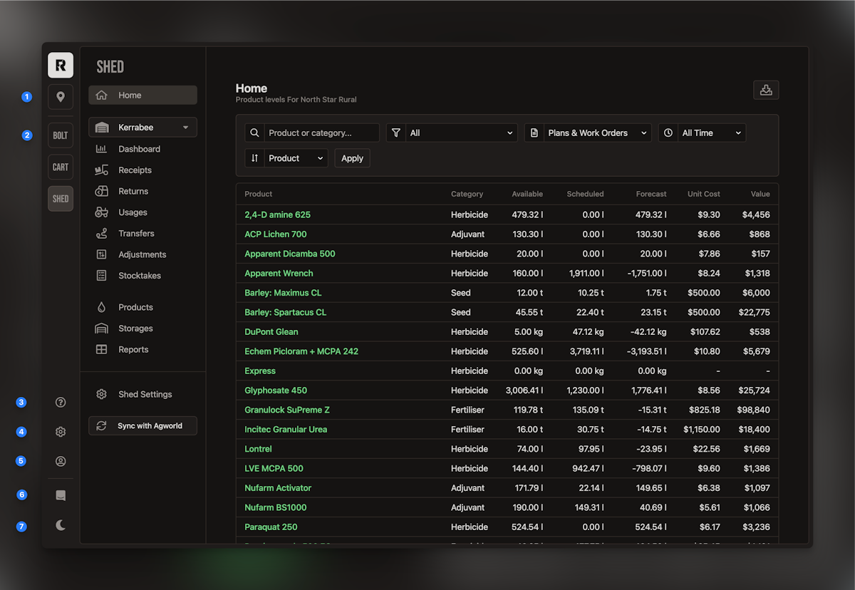 FarmReady Sidebar Navigation