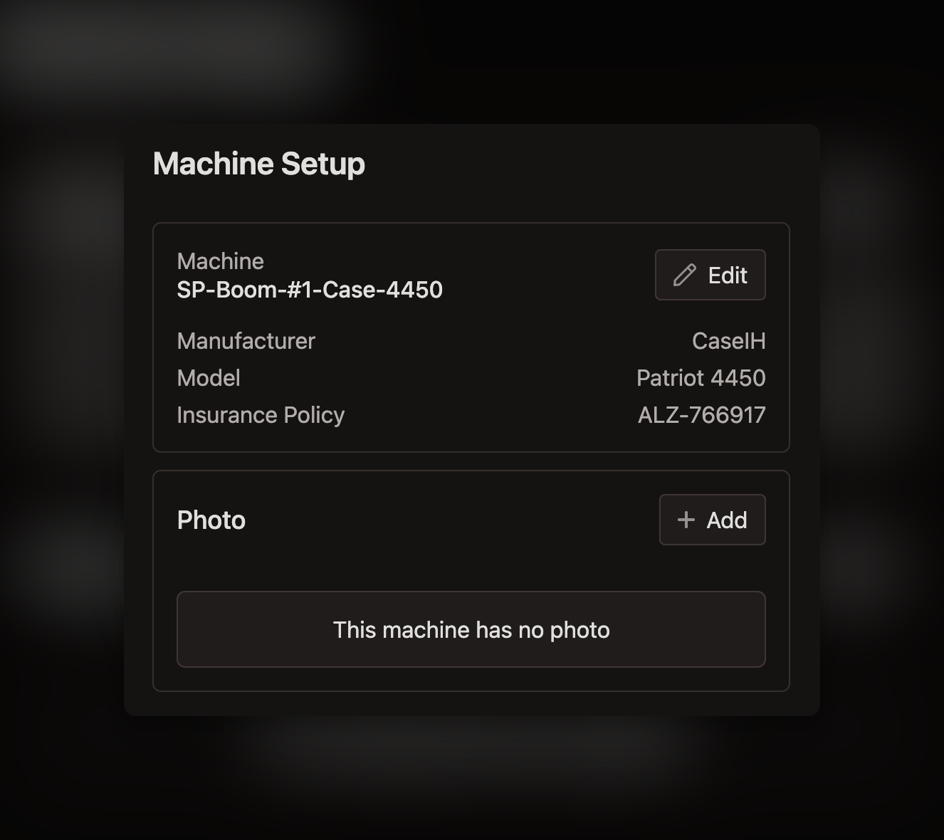 Bolt machine photo set up screen